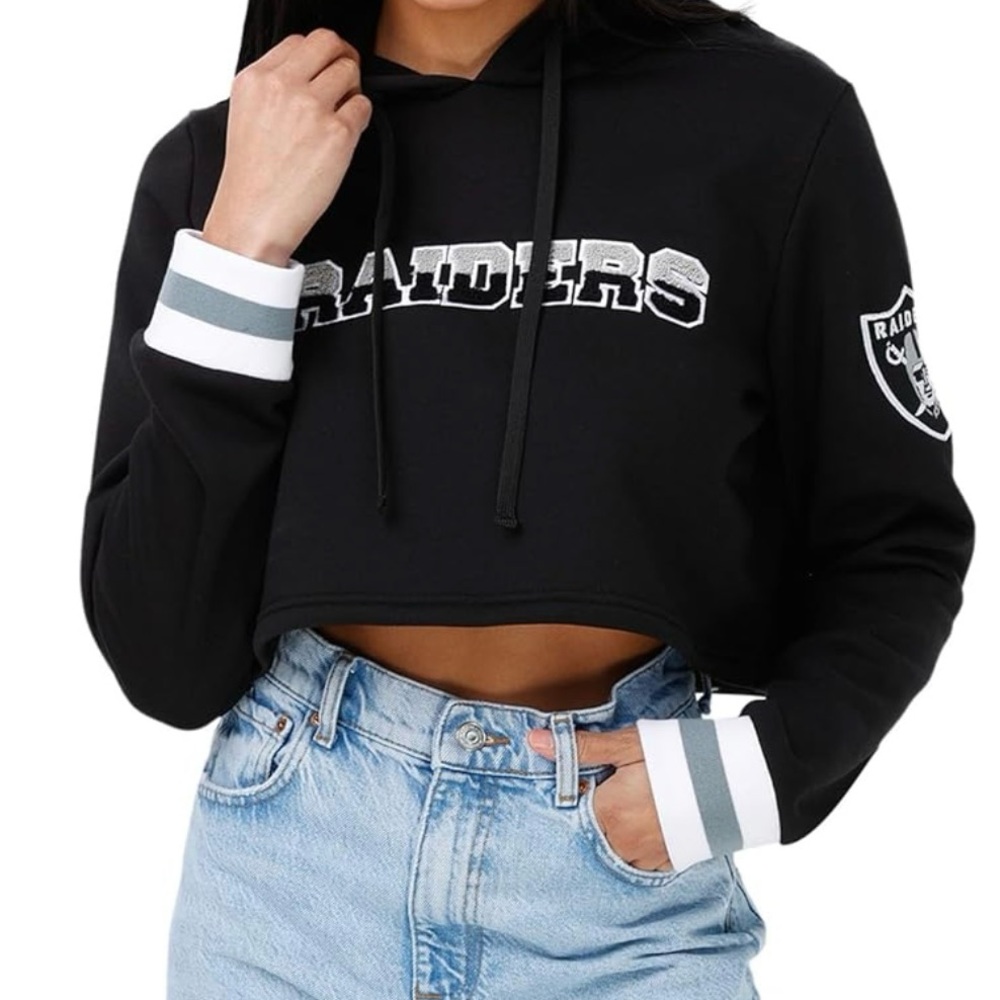 NWT FOCO Women's Cropped Hoodie- Raiders